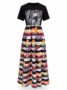 Notorious BIG & JayZ Edition! Band tee to midi! Floral. 🎸The Remix Collection 🥁